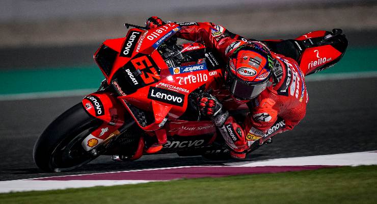 Pecco Bagnaia nelle prove libere del Gran Premio di Doha di MotoGP 2021 a Losail