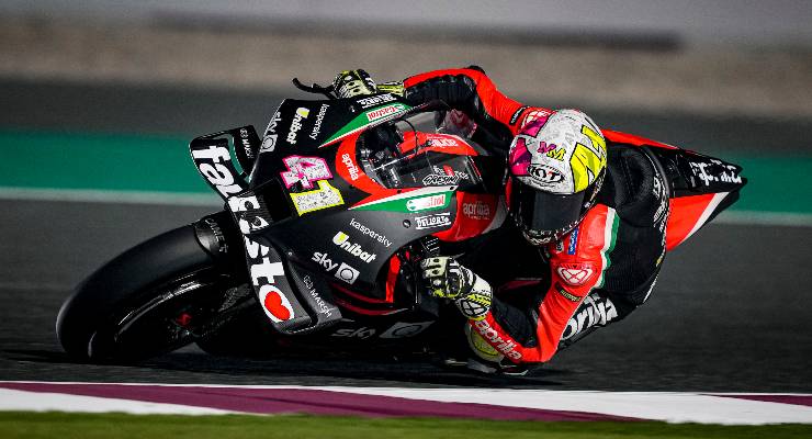 Aleix Espargarò in pista nel Gran Premio di Doha di MotoGP 2021 a Losail