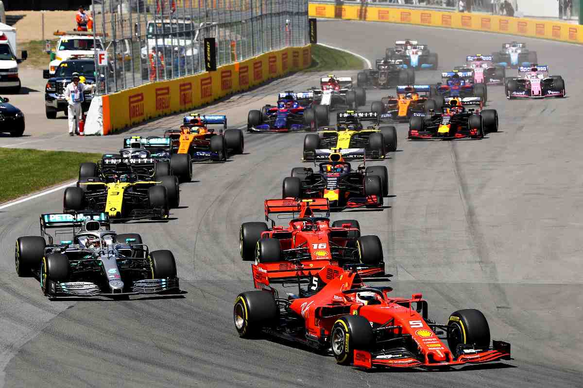 La partenza di un Gran Premio di Formula 1 nel 2019