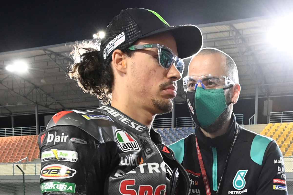 Franco Morbidelli sulla griglia di partenza del Gran Premio di Doha di MotoGP 2021 a Losail