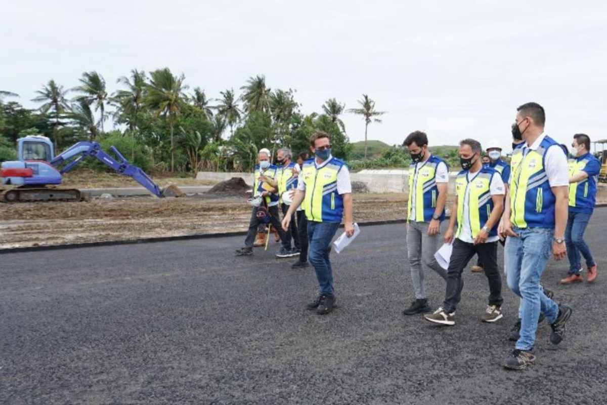 I lavori di costruzione della nuova pista di MotoGP a Mandalika, in Indonesia