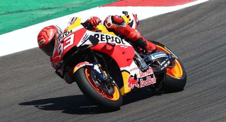 Marc Marquez sulla sua Honda al Gran Premio del Portogallo di MotoGP 2021 a Portimao