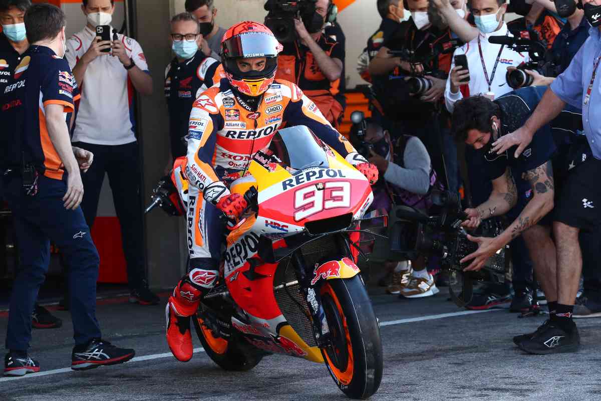 Marc Marquez sulla Honda nelle prove libere del Gran Premio del Portogallo di MotoGP 2021 a Portimao