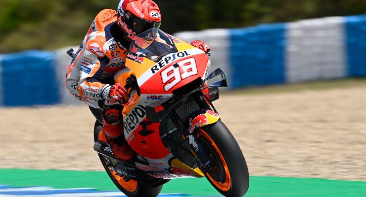 Marc Marquez sulla  Honda nel Gran Premio di Spagna di MotoGP 2021 a Jerez