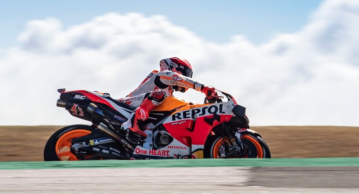 Marc Marquez sulla Honda nelle prove libere del Gran Premio del Portogallo di MotoGP 2021 a Portimao