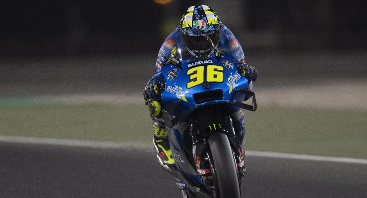 Joan Mir in pista sulla Suzuki nel Gran Premio di Doha di MotoGP 2021 a Losail