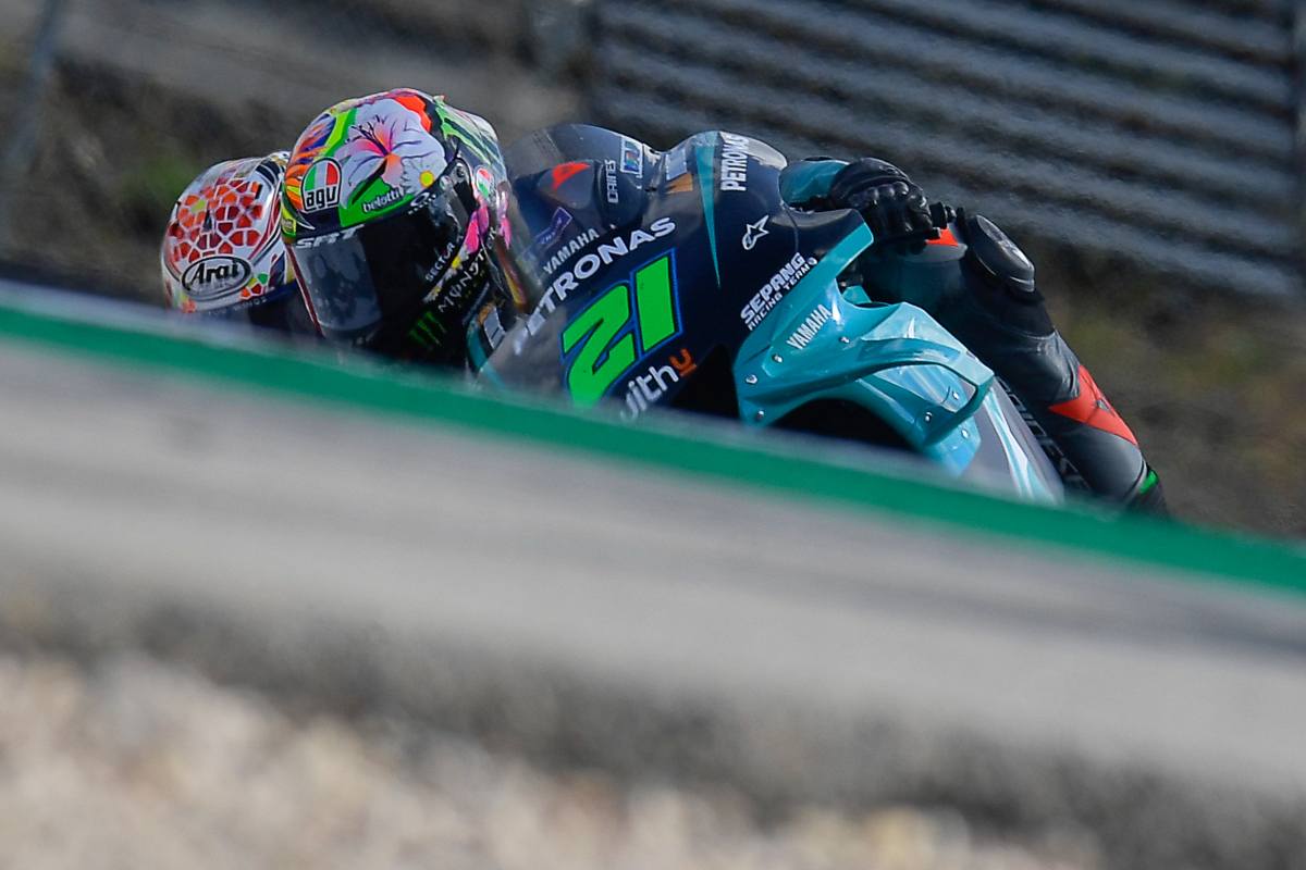 Franco Morbidelli sulla Yamaha Petronas nel Gran Premio del Portogallo di MotoGP 2021 a Portimao