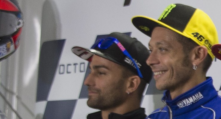 Mattia Pasini con Valentino Rossi