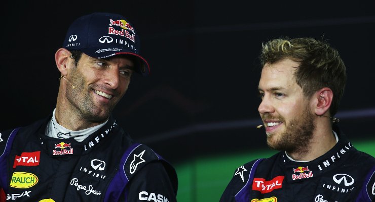 Mark Webber e Sebastian Vettel ai tempi in cui erano compagni di squadra