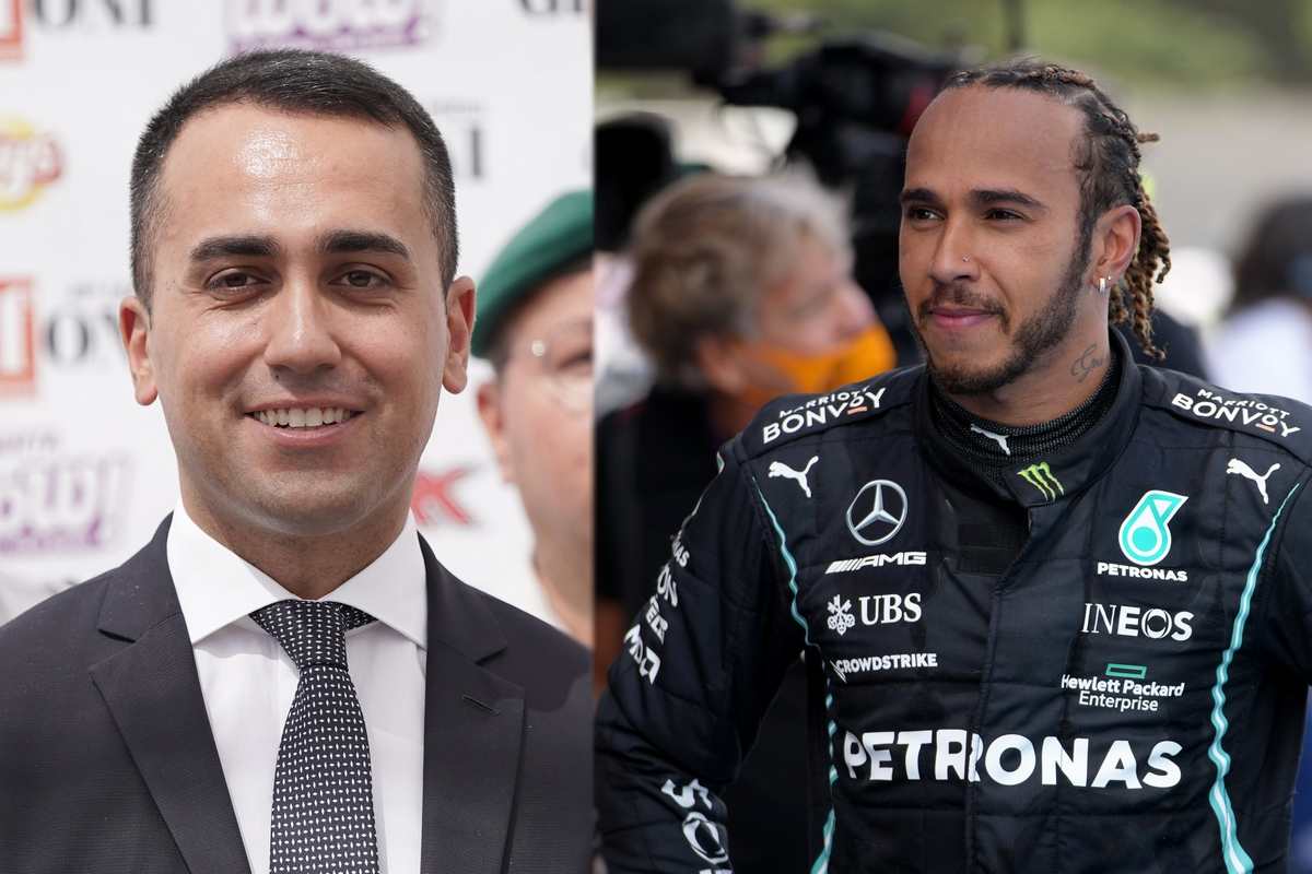 Luigi Di Maio e Lewis Hamilton (Getty Images)