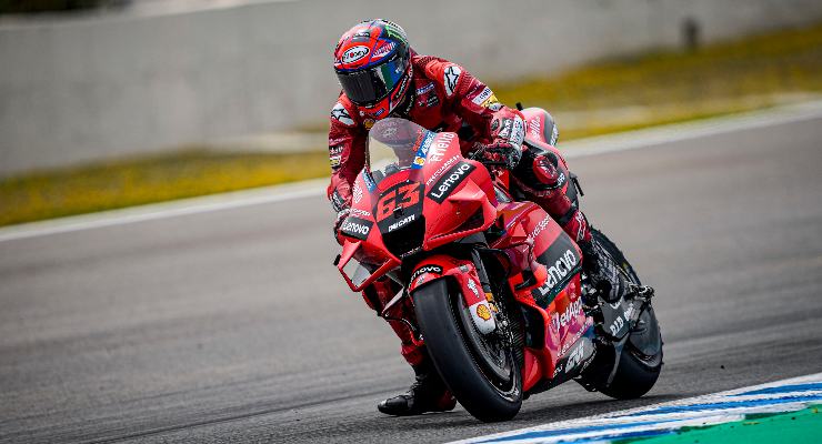 Pecco Bagnaia in pista nei test MotoGP a Jerez de la Frontera