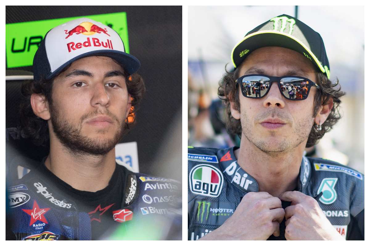 Enea Bastianini e Valentino Rossi