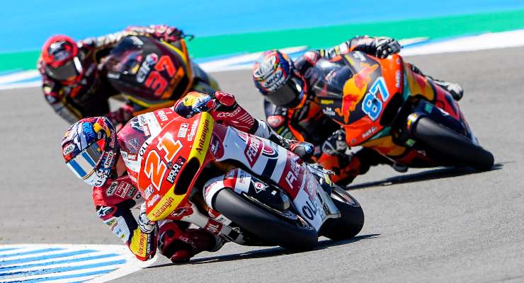 Fabio Di Giannantonio in pista nel Gran Premio di Spagna di Moto2 2021 a Jerez