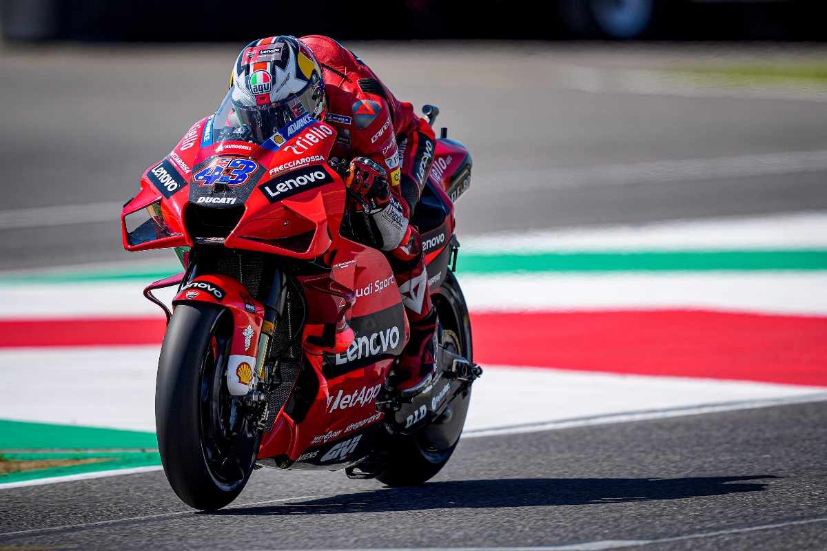 Jack Miller in pista nelle prove libere del Gran Premio d'Italia di MotoGP 2021 al Mugello