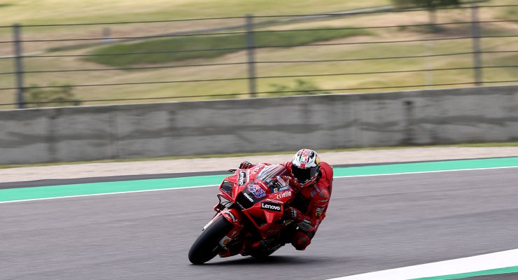 Jack Miller in pista sulla Ducati nelle prove libere del Gran Premio d'Italia di MotoGP 2021 al Mugello