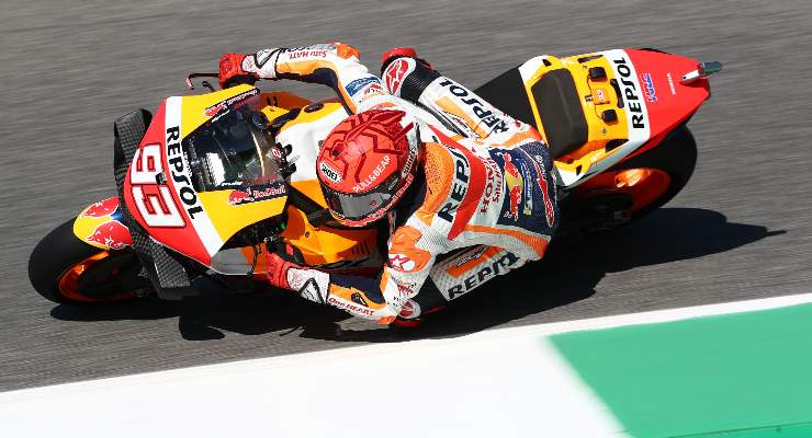 Marc Marquez in pista al Gran Premio d'Italia di MotoGP 2021 al Mugello