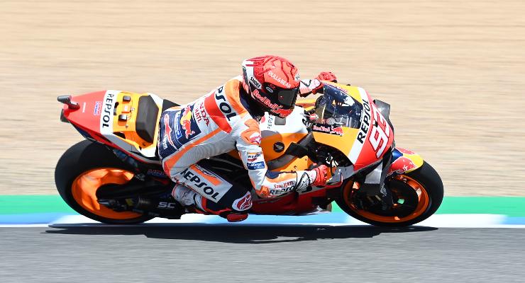 Marc Marquez sulla Honda nelle qualifiche del Gran Premio del Portogallo di MotoGP 2021 a Portimao (Foto Gold & Goose / Red Bull)