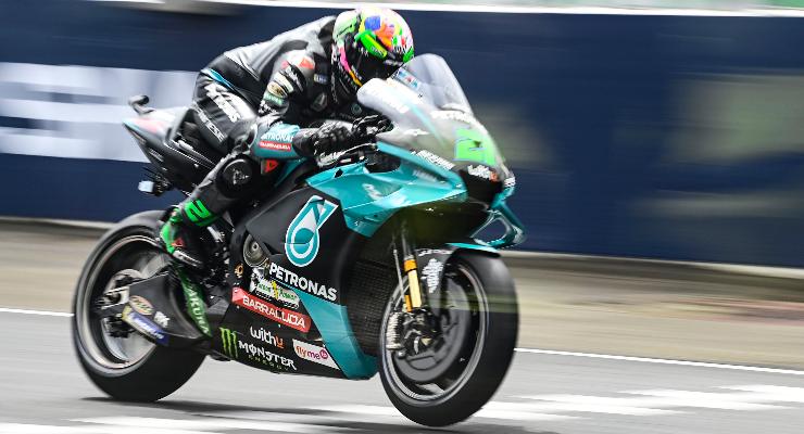 Franco Morbidelli sulla Yamaha nelle qualifiche del Gran Premio di Francia di MotoGP 2021 a Le Mans