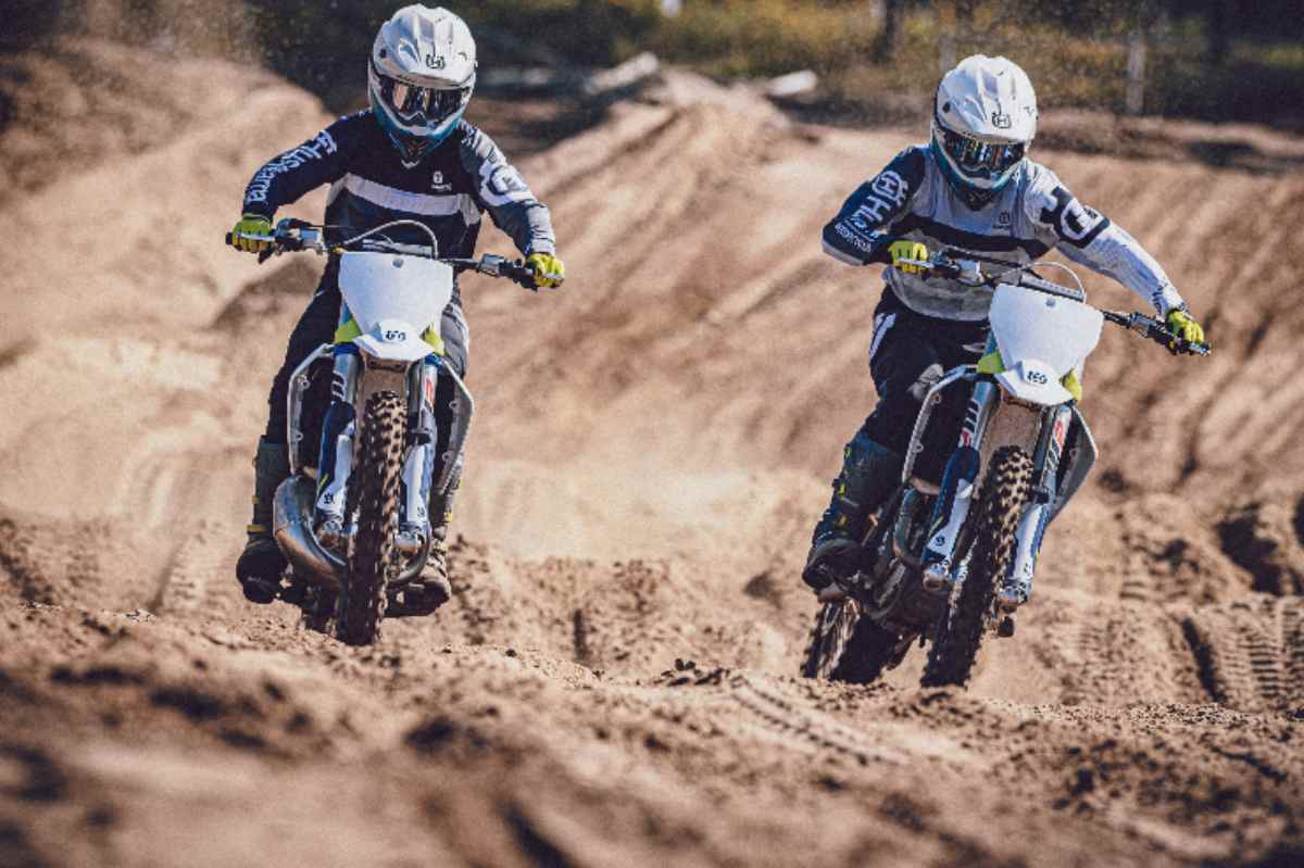 Una fase di una gara di motocross