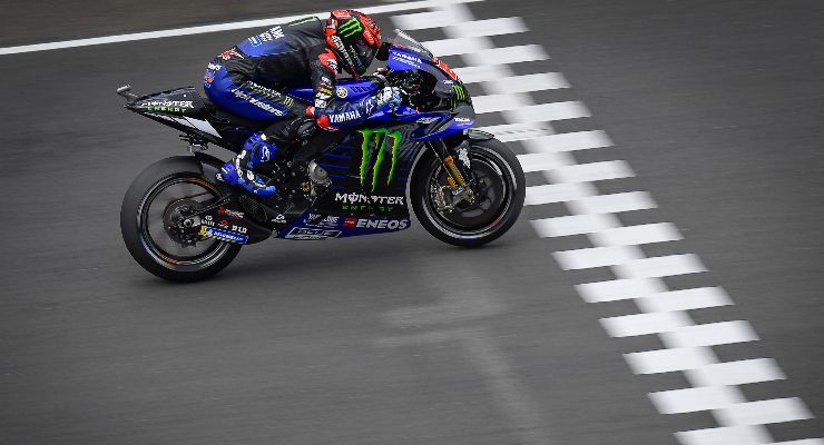 Fabio Quartararo in pista sulla Yamaha nel Gran Premio di Francia di MotoGP 2021 a Le Mans (Foto Dorna)