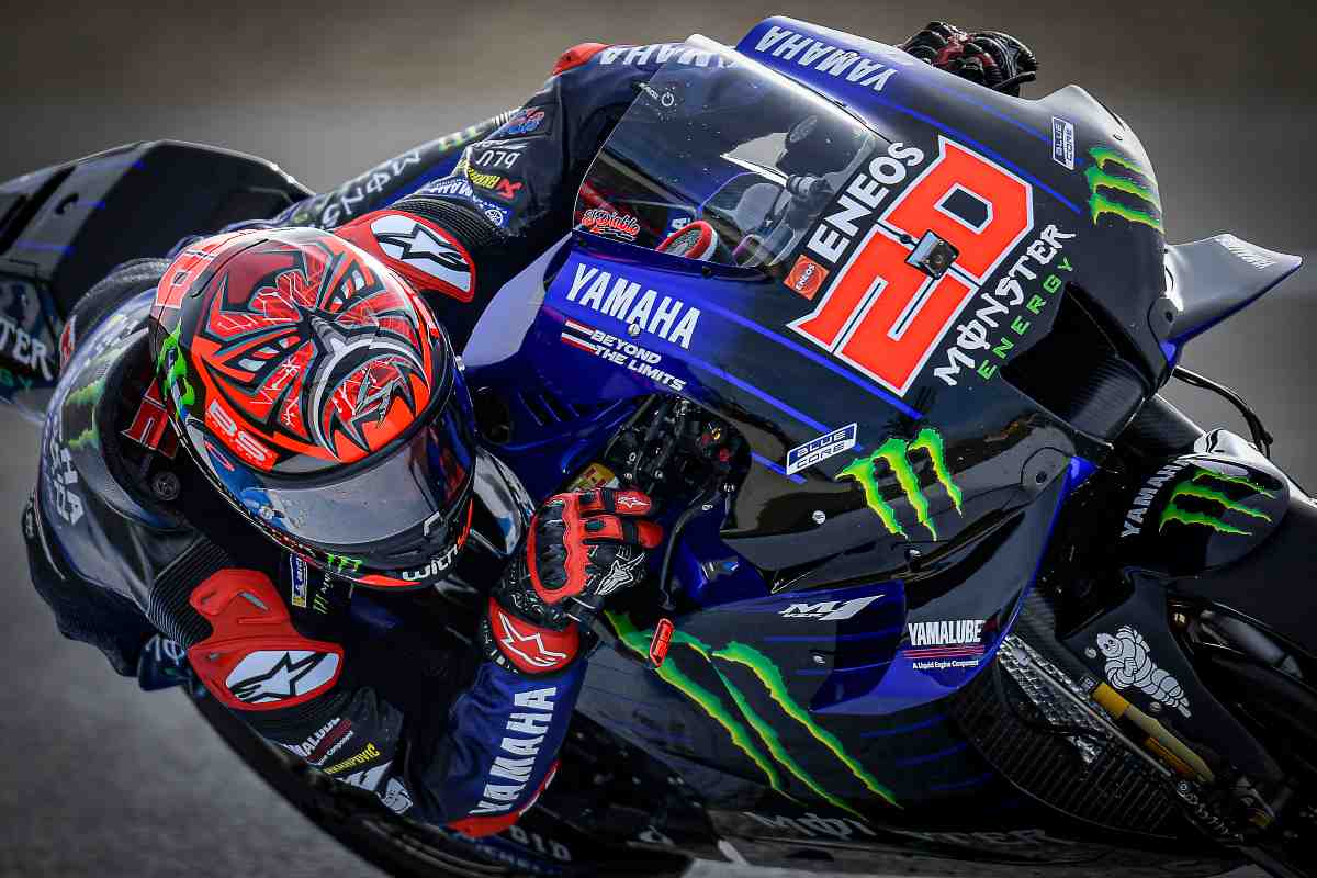 Fabio Quartararo sulla sua Yamaha nel Gran Premio di Spagna di MotoGP 2021 a Jerez