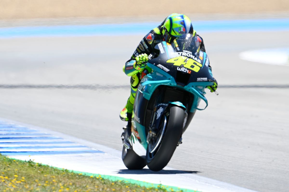 Valentino Rossi in pista a Jerez de la Frontera