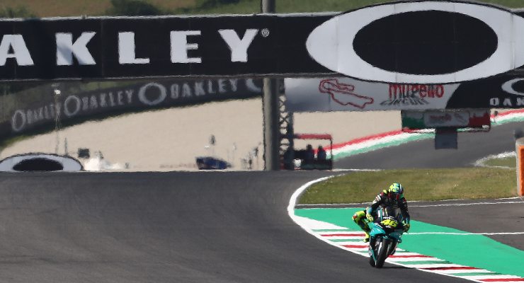 Valentino Rossi in pista sulla Yamaha nelle prove libere del Gran Premio d'Italia di MotoGP 2021 al Mugello