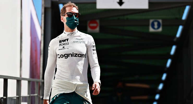 Sebastian Vettel nel paddock del Gran Premio di Montecarlo di F1 2021 a Monaco