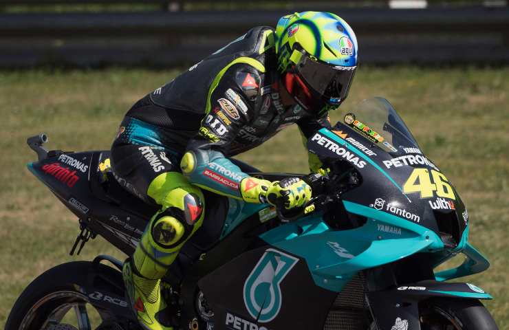 Valentino Rossi in pista in Germania (GettyImages)