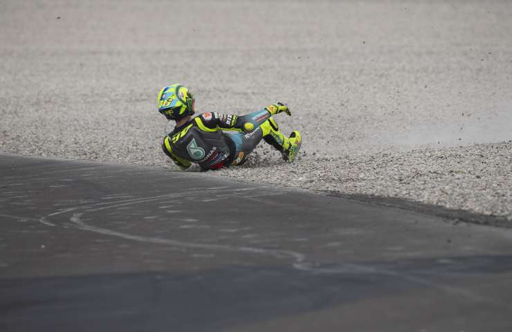 Valentino Rossi nella ghiaia al GP di Catalunya (GettyImages)