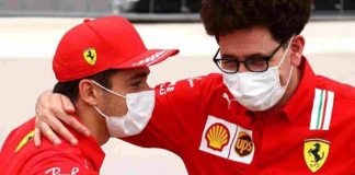 Mattia Binotto con Charles Leclerc