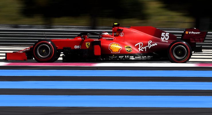 Carlos Sainz in pista al Gran Premio di Francia di F1 2021 al Paul Ricard