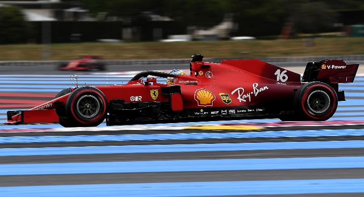 Charles Leclerc in pista al Gran Premio di Francia di F1 2021 al Paul Ricard