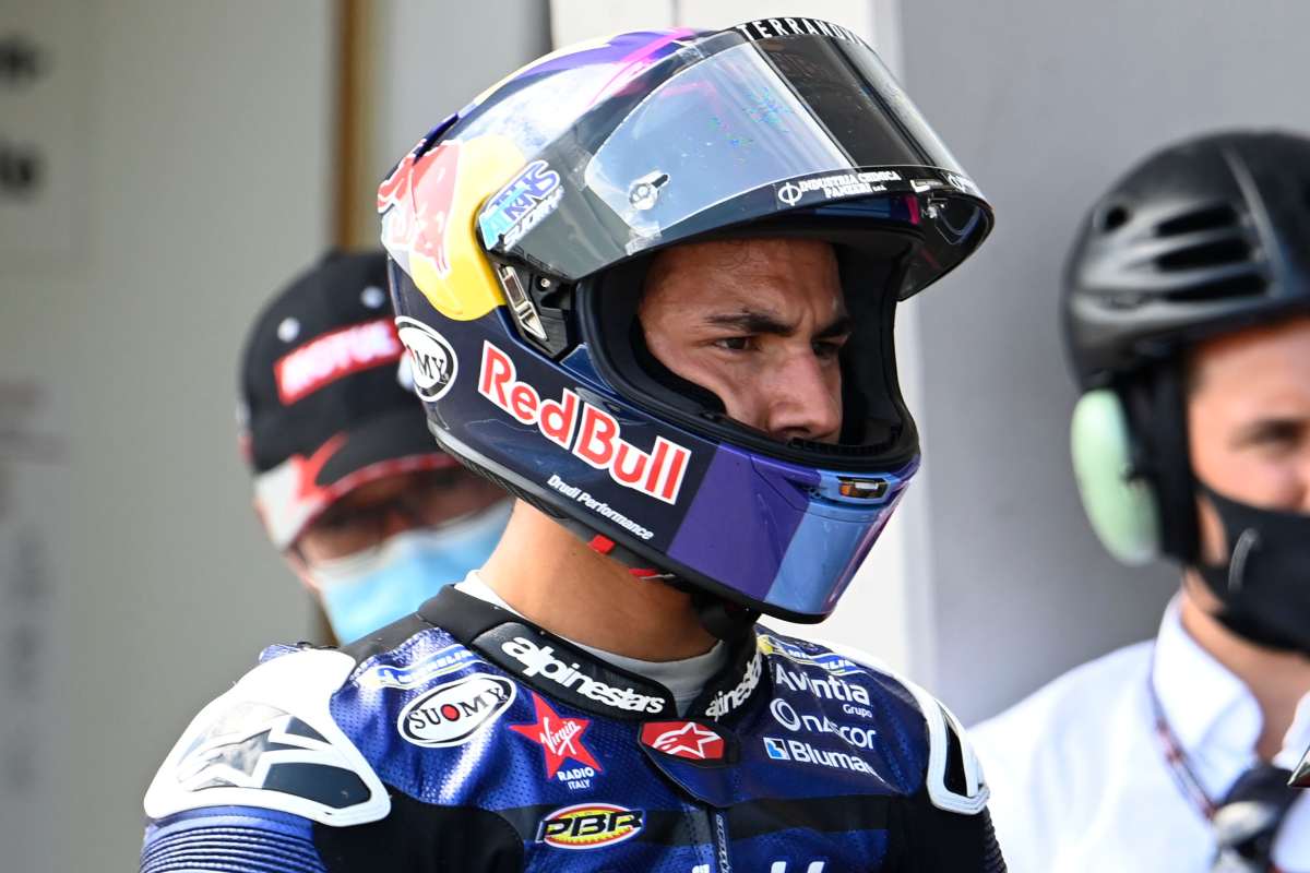 Enea Bastianini nelle qualifiche del Gran Premo di Germania di MotoGP 2021 al Sachsenring