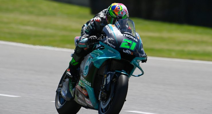 Franco Morbidelli in pista sulla Yamaha nel Gran Premio d'Italia di MotoGP 2021 al Mugello