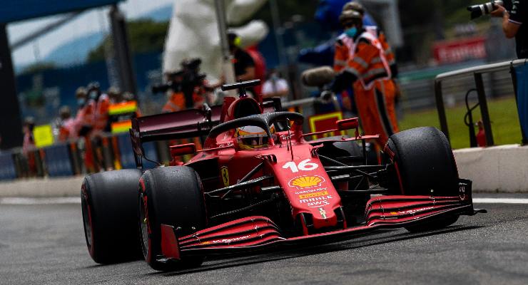 Charles Leclerc in pista al Gran Premio di Francia di F1 2021 al Paul Ricard