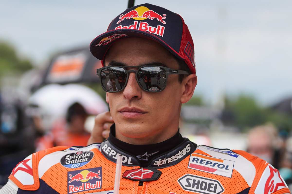 Marc Marquez sulla griglia di partenza del Gran Premio di Catalogna di MotoGP 2021 a Barcellona