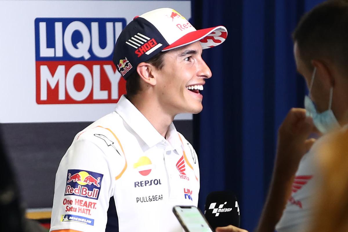 Marc Marquez in conferenza stampa al Gran Premio di Germania di MotoGP 2021 al Sachsenring