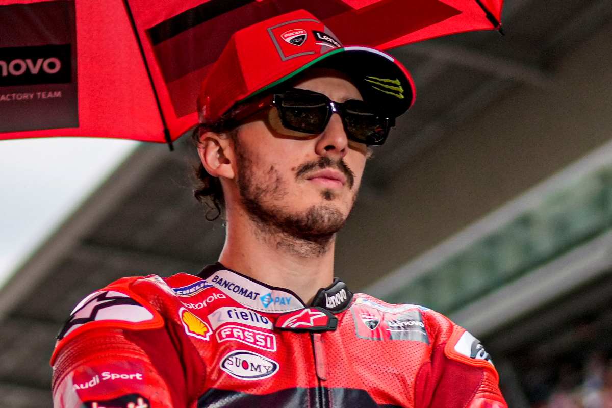 Pecco Bagnaia sulla griglia di partenza del Gran Premio di Catalogna di MotoGP 2021 a Barcellona