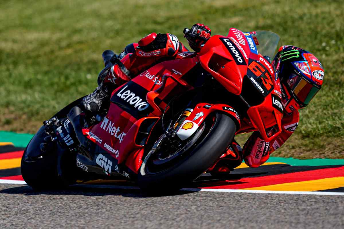 Pecco Bagnaia nelle prove libere del Gran Premio di Germania di MotoGP 2021 al Sachsenring