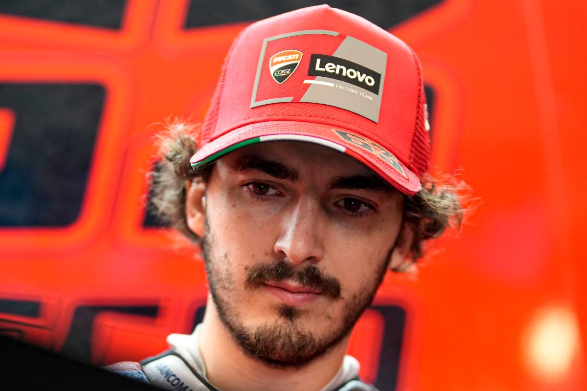 Pecco Bagnaia nel box al Gran Premio di Germania di MotoGP 2021 al Sachsenring