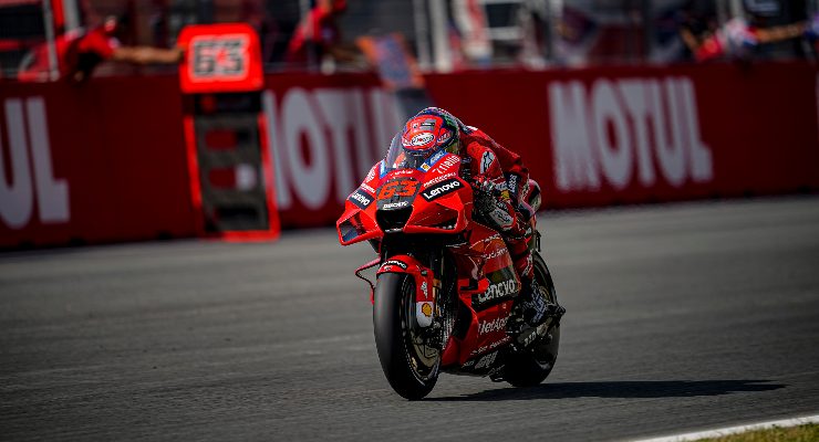 Pecco Bagnaia in pista al Gran Premio d'Olanda di MotoGP 2021 ad Assen