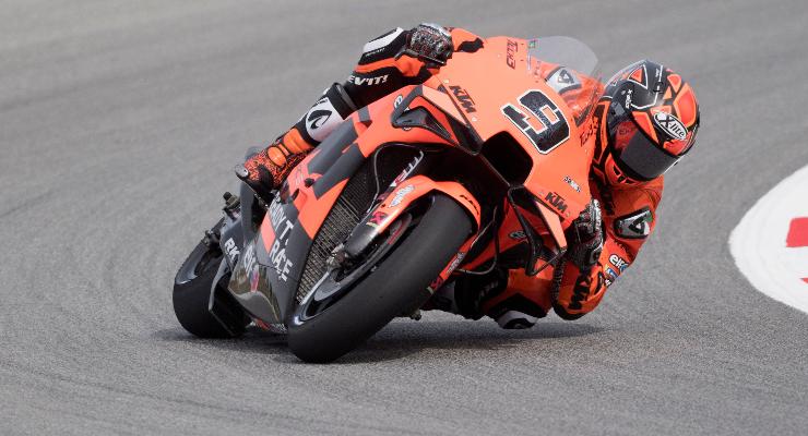 Danilo Petrucci sulla Ktm Tech3 nelle prove libere del Gran Premio di Catalogna di MotoGP 2021 a Barcellona