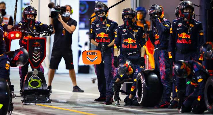 Il pit stop della Red Bull