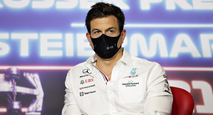 Il team principal Toto Wolff nella conferenza stampa del Gran Premio della Stiria di F1 2021 al Red Bull Ring