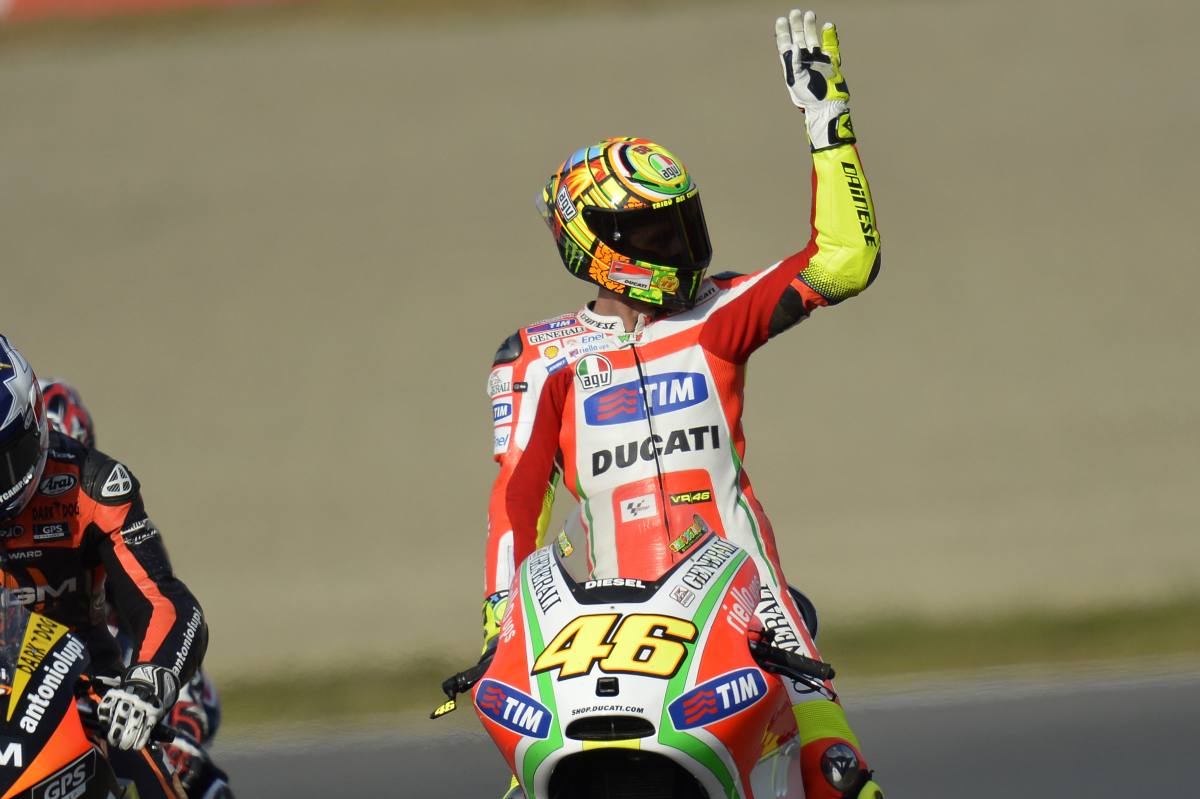 Valentino Rossi ai tempi della Ducati