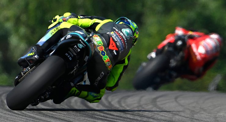 Valentino Rossi nelle prove libere del Gran Premio di Germania di MotoGP 2021 al Sachsenring