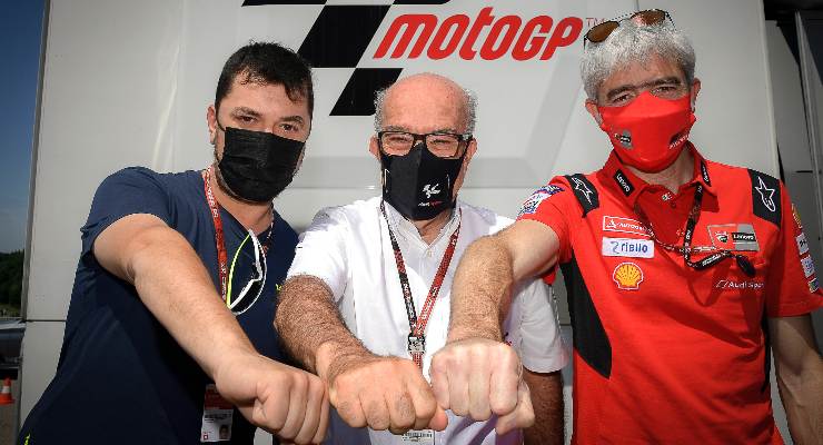 Alessio "Uccio" Salucci, Carmelo Ezpeleta e Gigi Dall'Igna della Ducati