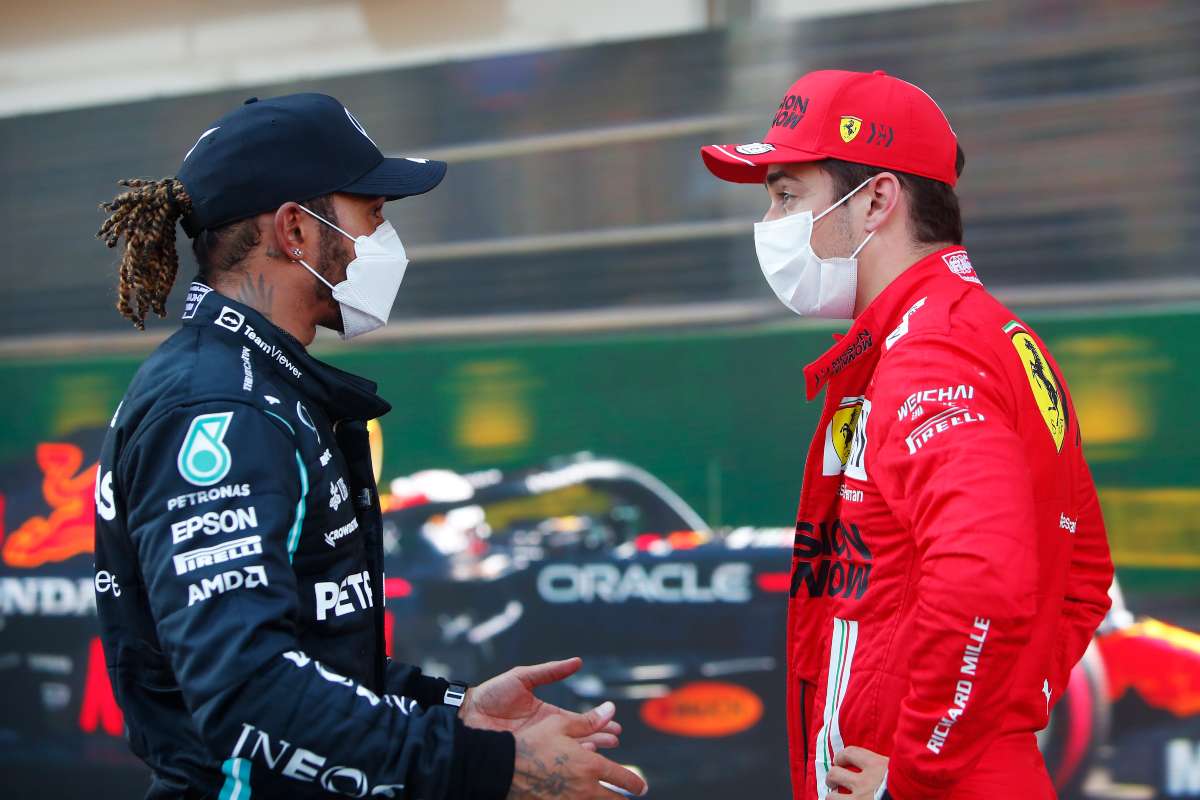 Lewis Hamilton e Charles Leclerc (GettyImages)