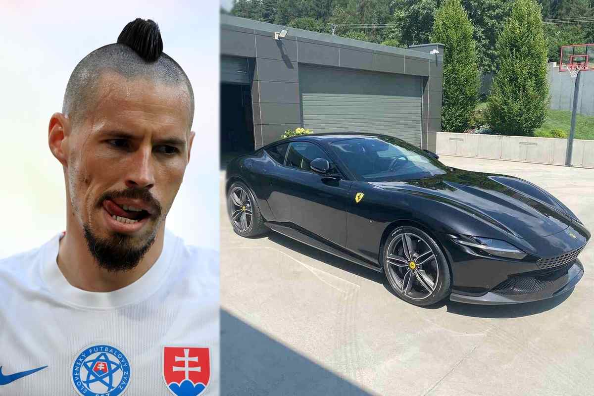 Marek Hamsik e la sua Ferrari Roma (Getty Images/Instagram)